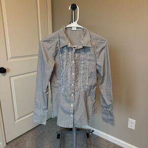 J.crew Women’s Blue Striped Blouse